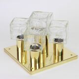 Large glass ice chandelier from Murano by Kalmar, Austria, 1960s.