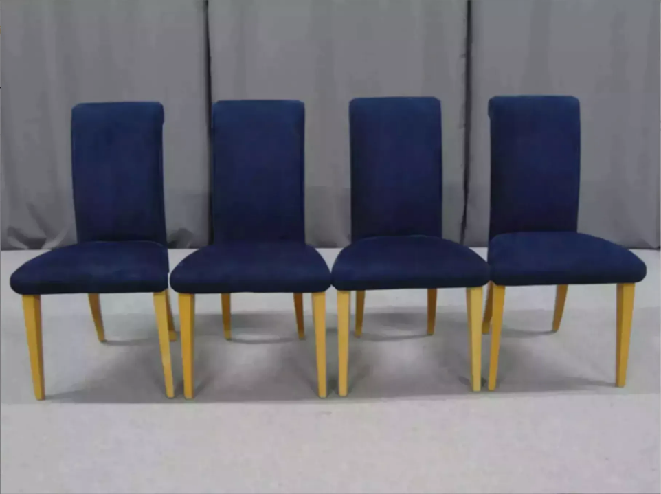 6 velvet chairs 1970
