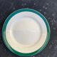 8 plates 4 flat and 4 small dark green Digoin sarreguemines vintage