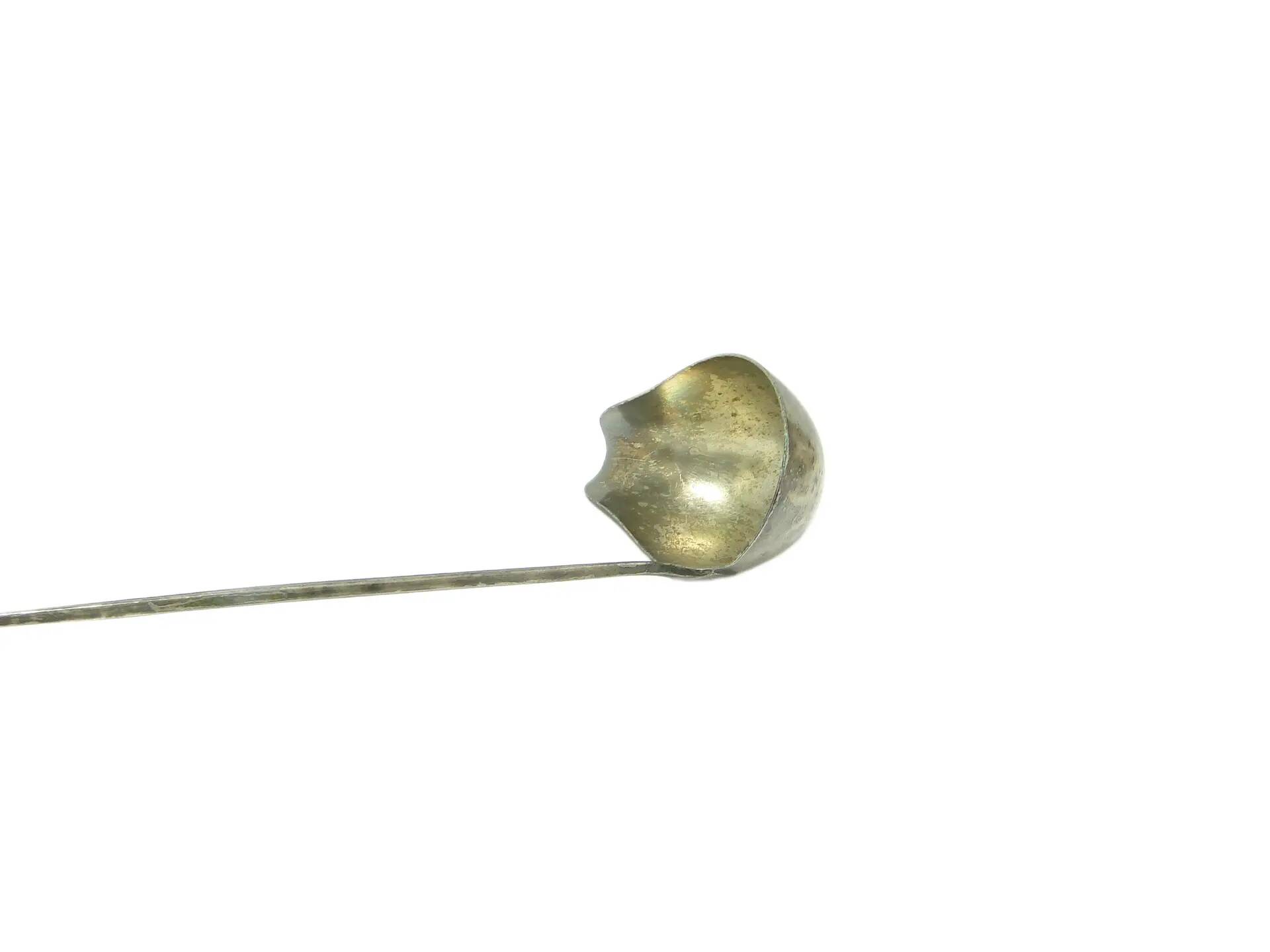 Soup ladle, Scandinavian functionalism, silver-plated brass, Denmark, early 20th century