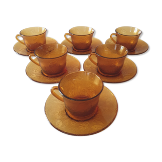 Set of 6 cups 70s