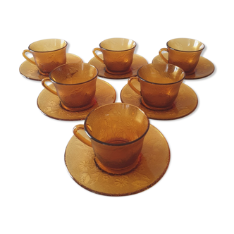 Lot de 6 tasses années 70