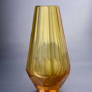 Yellow Faceted Vase by Seguso, Murano glass, Italy, 1970