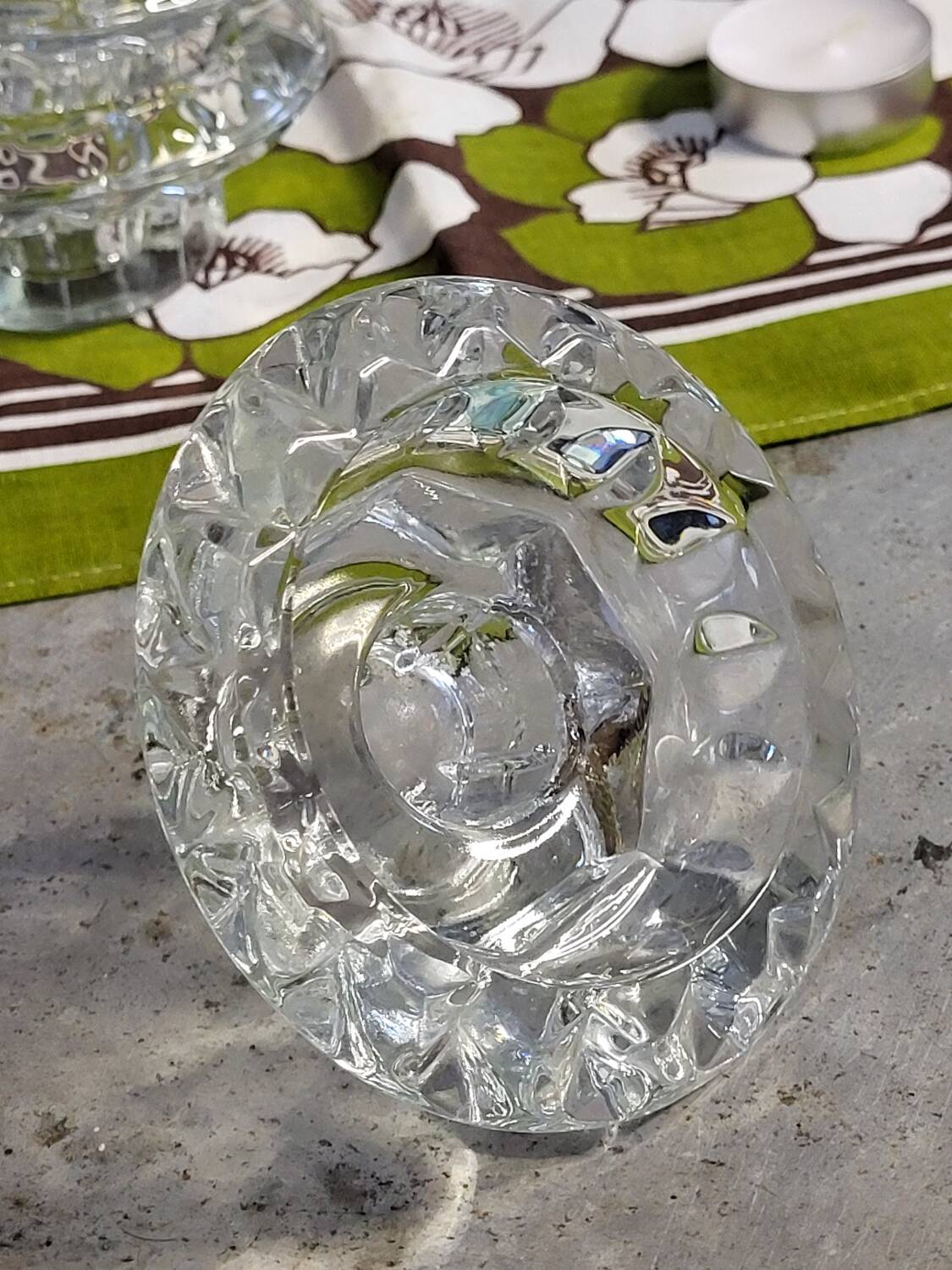 Glass candle holders