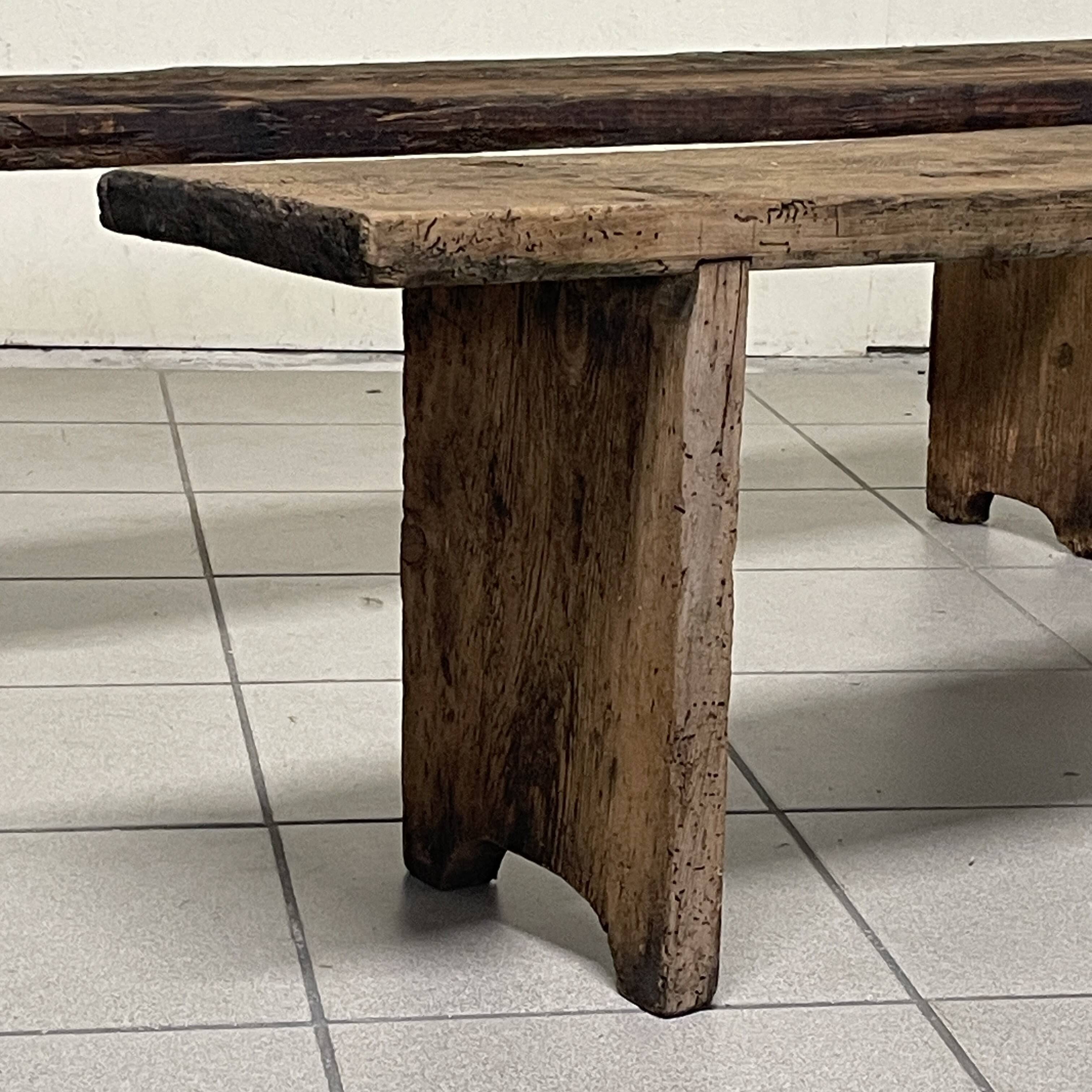 Pair of rustic benches, early 1900s