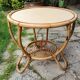 Round rattan coffee table