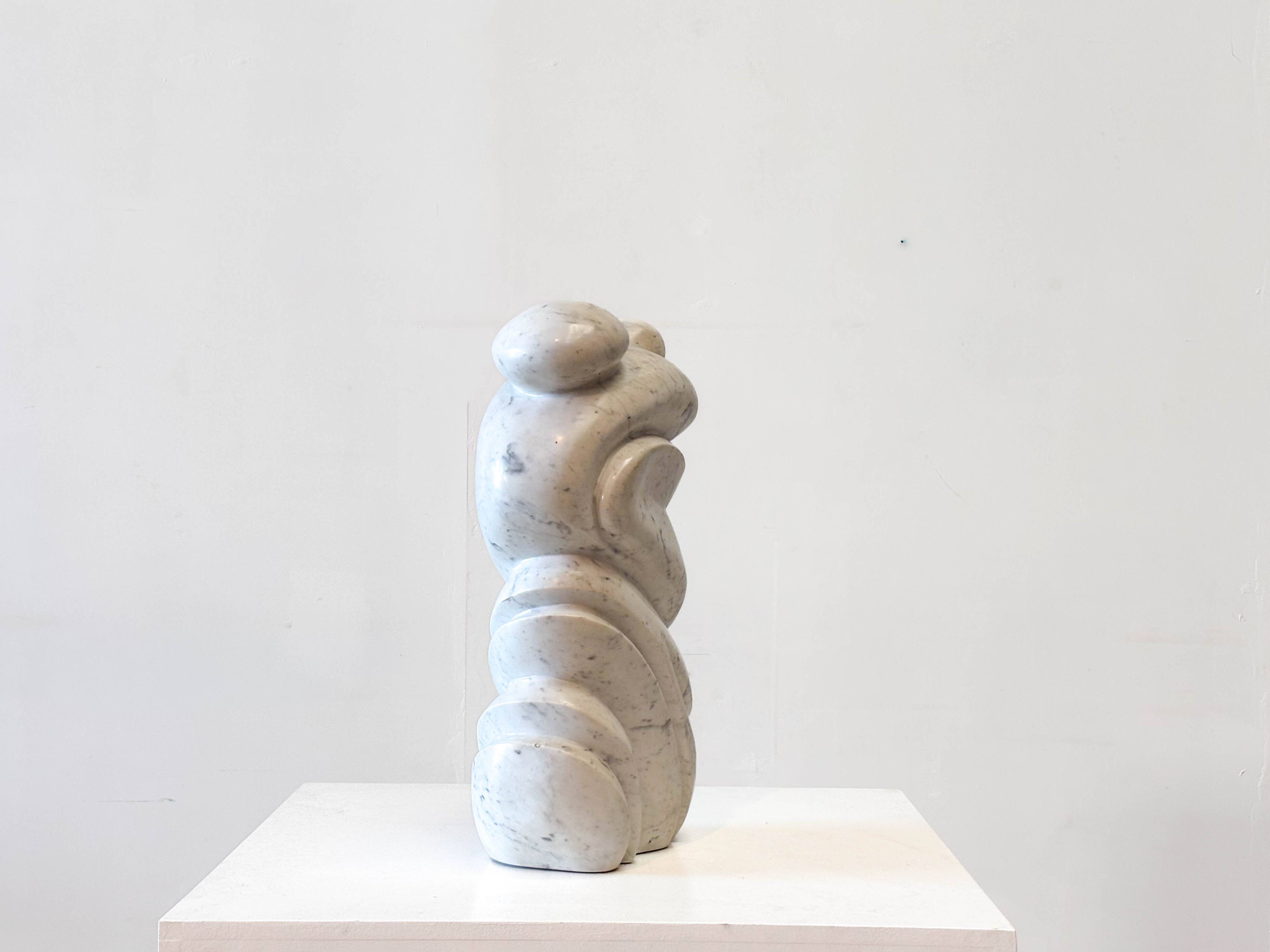 1970s Carrara marble Belgian sculpture