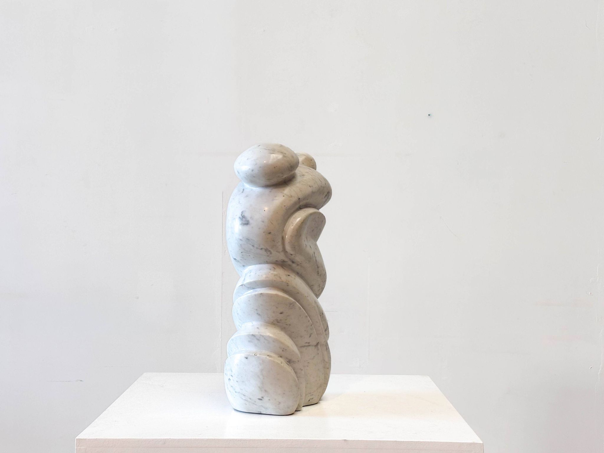 1970s Carrara marble Belgian sculpture