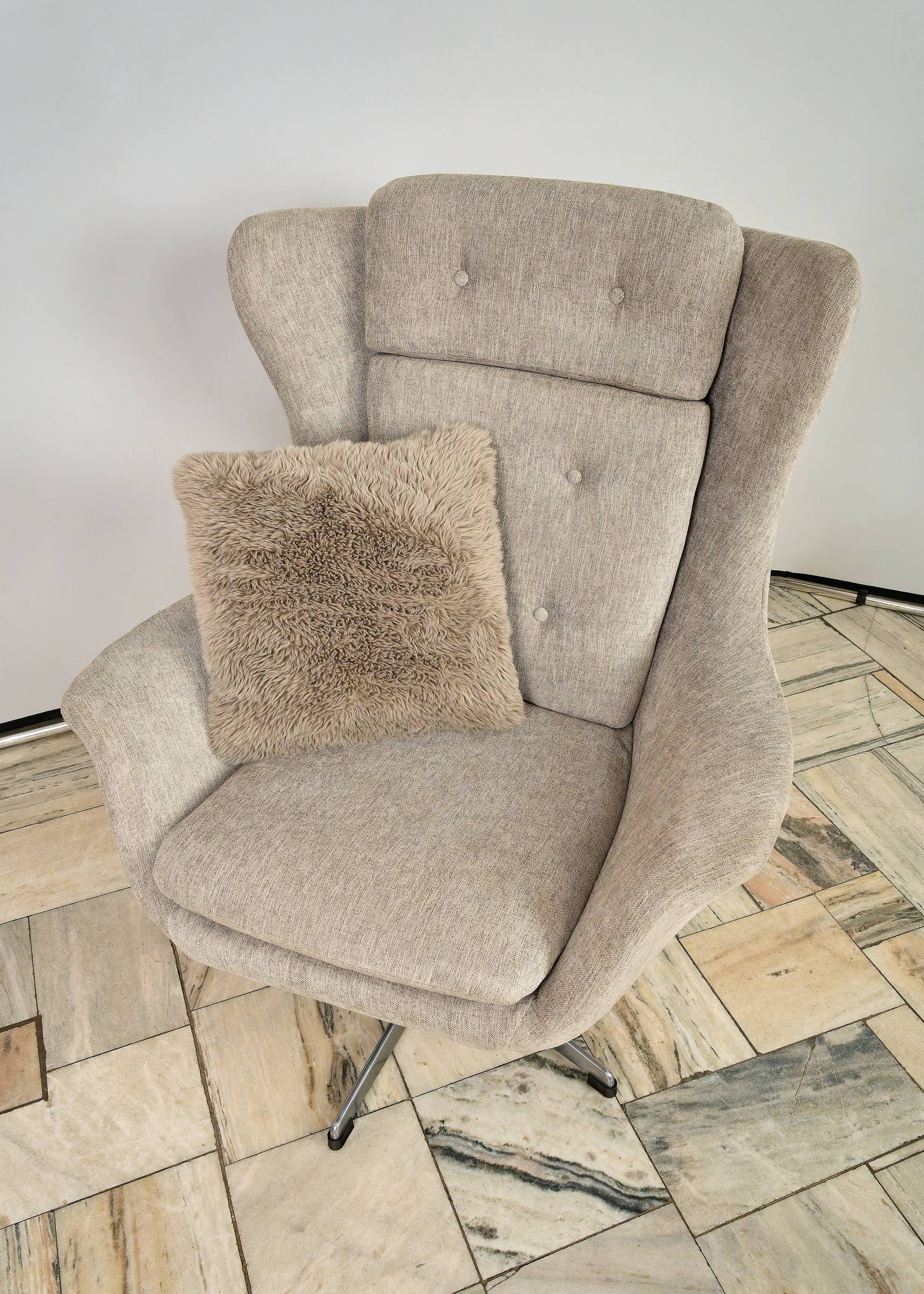 Ushak swivel chair by up zavody 1960s czechoslovakia