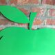 2 green and red apple magnetic panels