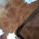 Glass and brass coffee table