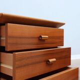 Pair of solit walnut nightstands bedside table late 1970s