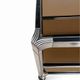 Vintage chrome metal and smoked glass rolling dessert trolley – 70s/80s