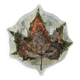 Antique ceramic bowl signed – maple leaf decoration