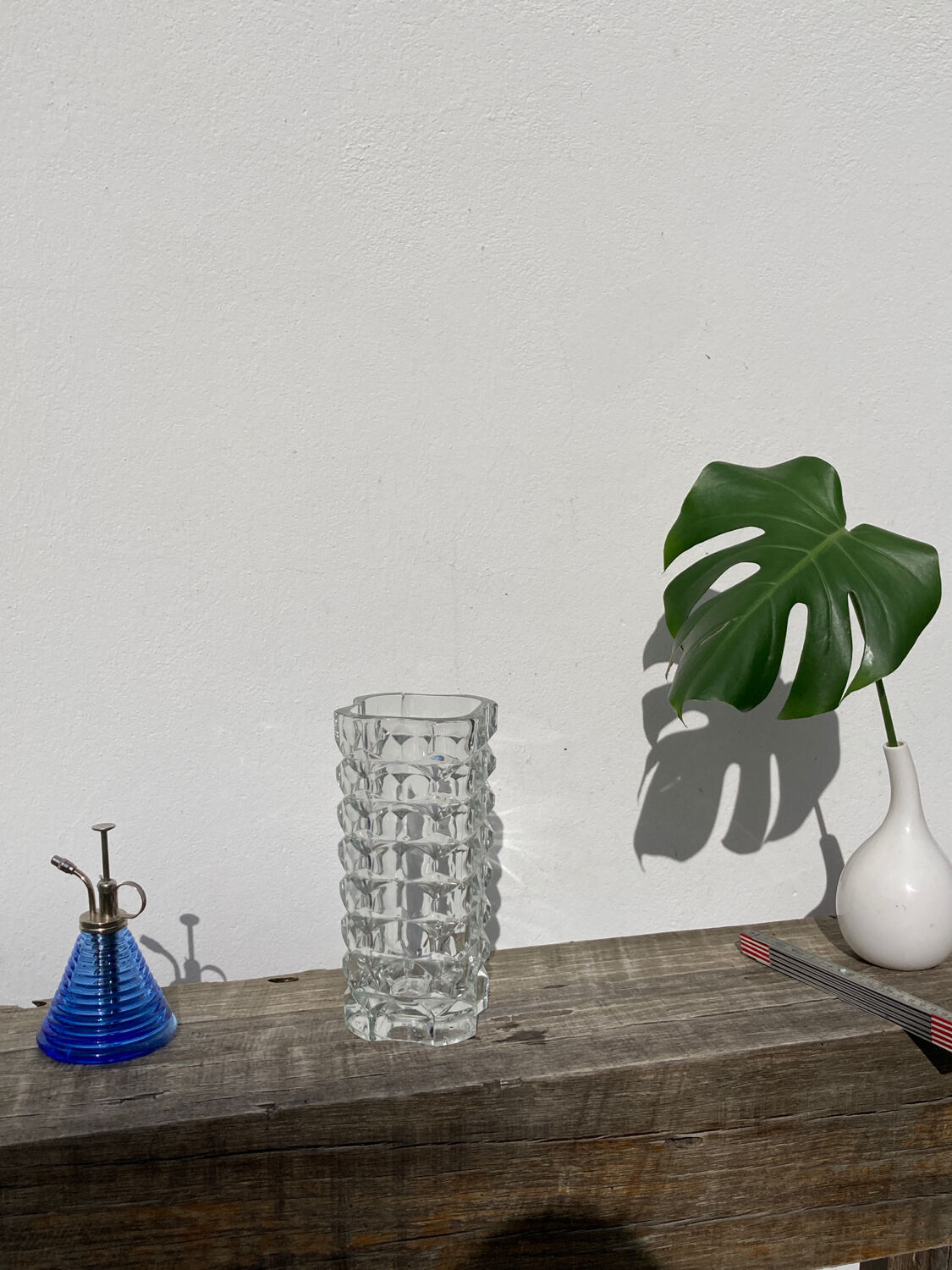 Classic transparent glass vase
