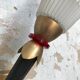 Pair of vintage metal and brass sconces