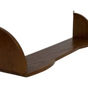 Vintage wooden wall shelve rack bookshelf in oak wood minimalist