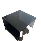 VINTAGE CURVED GLASS COFFEE TABLE / SIDE TABLE