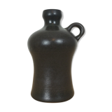 Black ceramic vase with handle