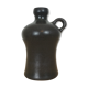 Black ceramic vase with handle