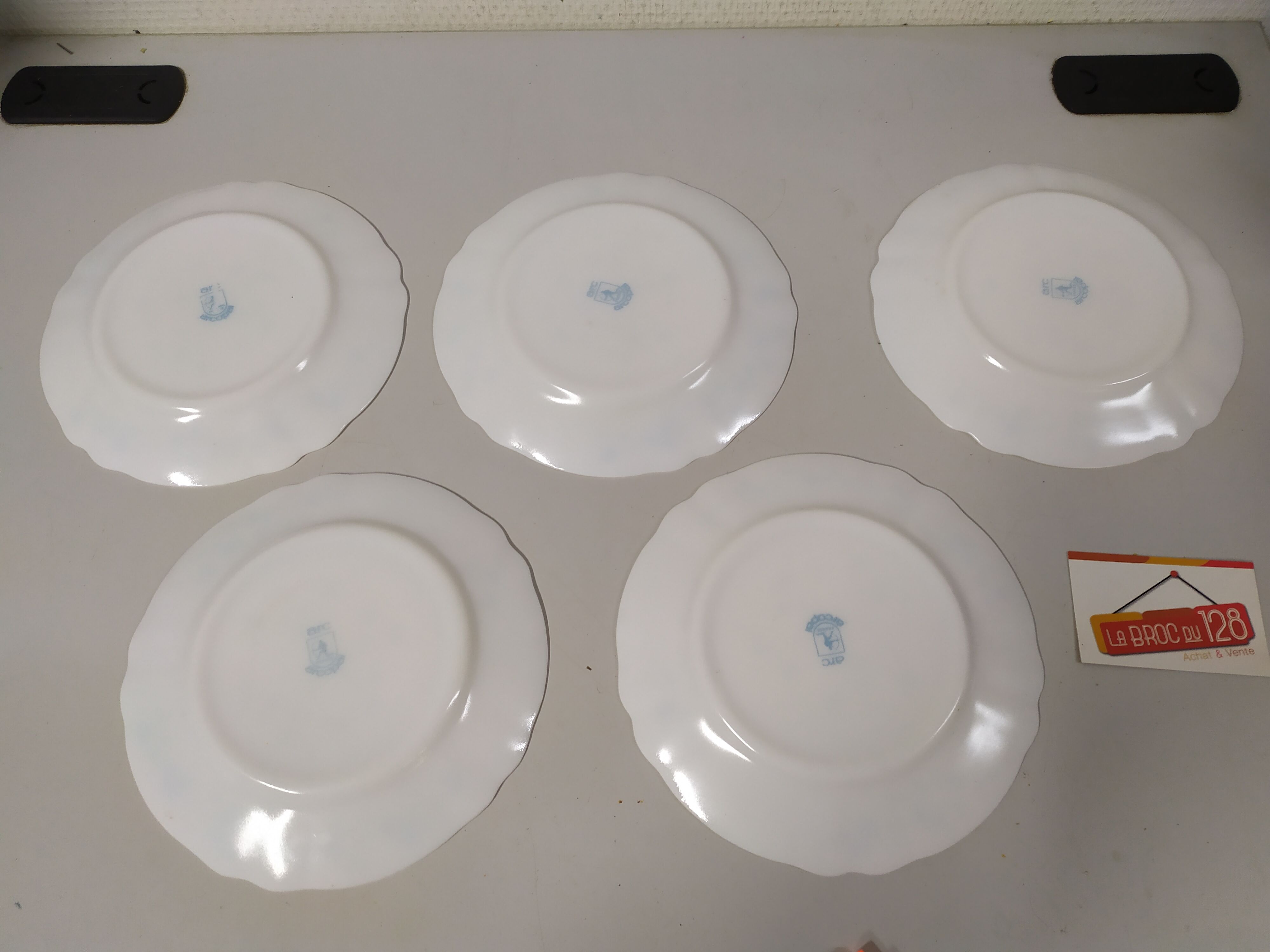 5 Desserts ARCOPAL Véronica Myosotis Vintage Blue Flower