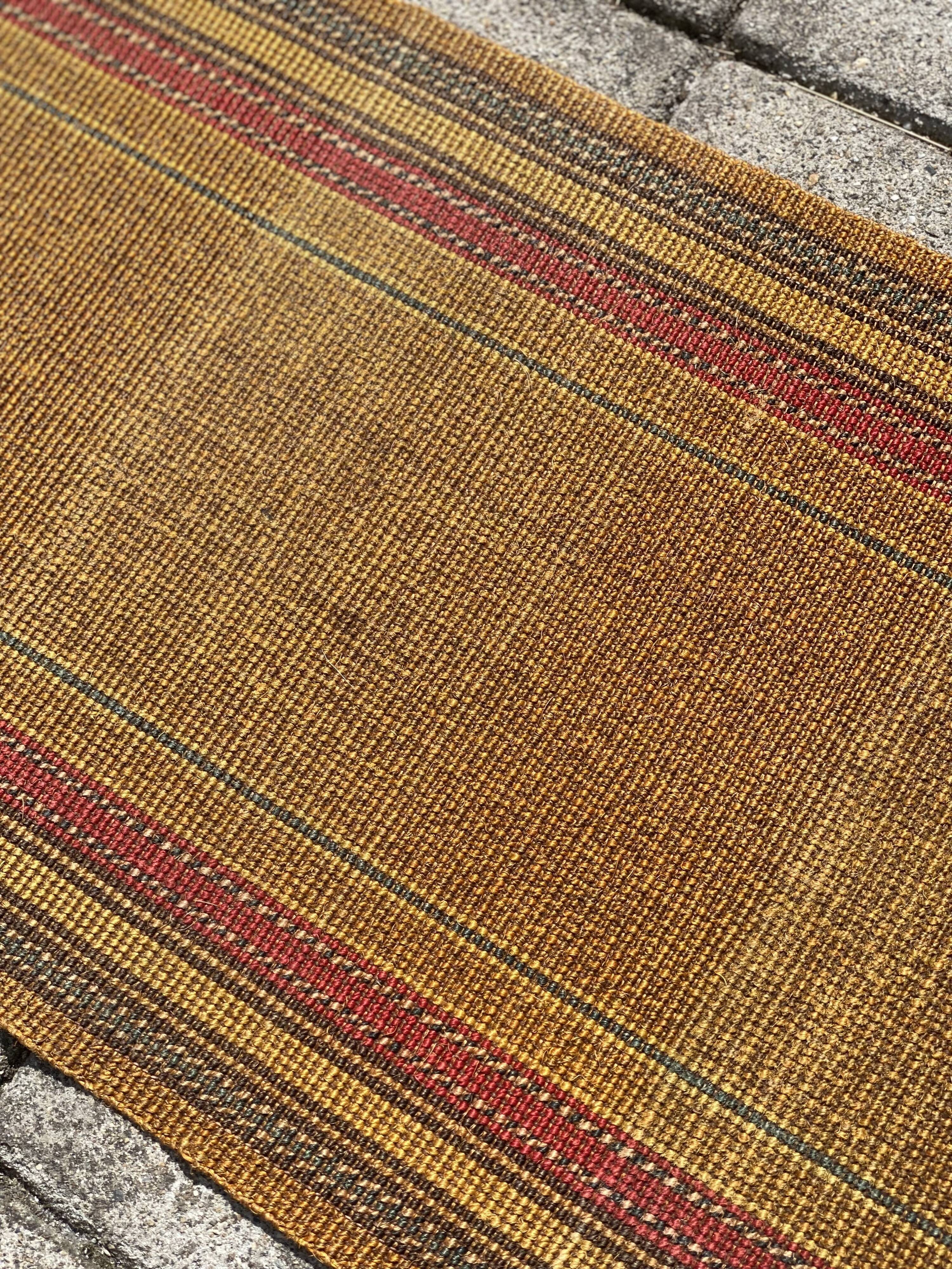Stunning vintage woven carpet runner