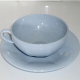Tasse et sous-tasse en faience salins