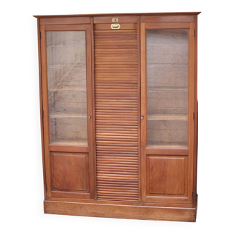 ARBEY solid mahogany filing cabinet with curtain. 1930s/1940s. Rare model.