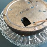 Round ceiling light in molded glass