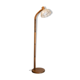 Wood floor lamp lampshade mother-of-pearl
