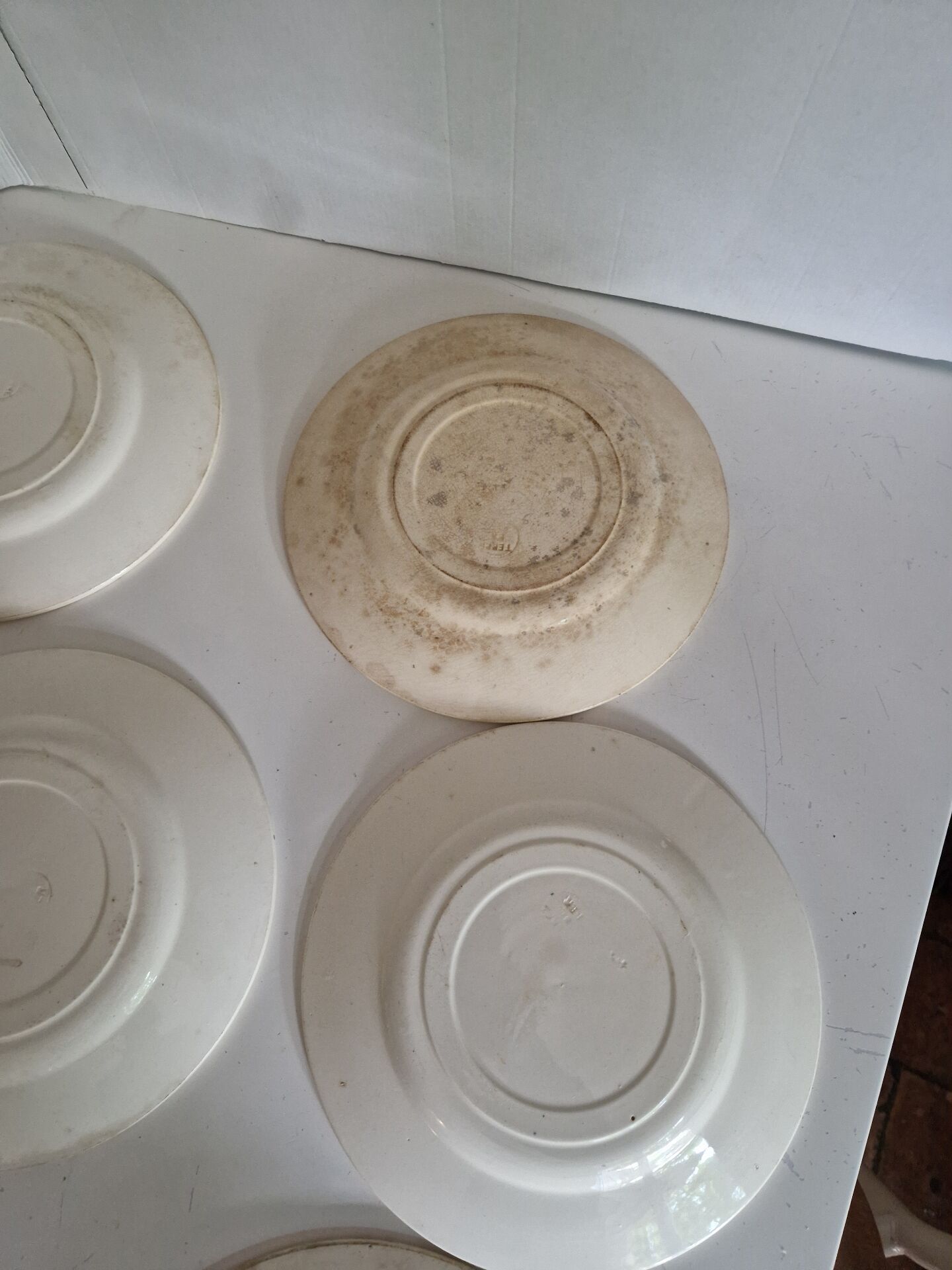 Lot De 9 Assiettes Plates Terre De Fer