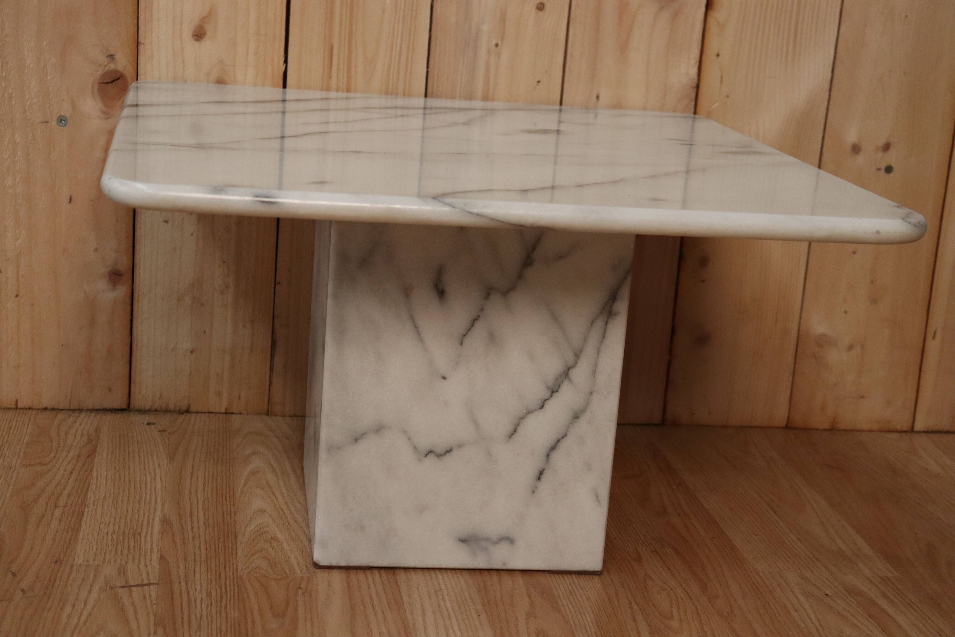 White marble coffee table