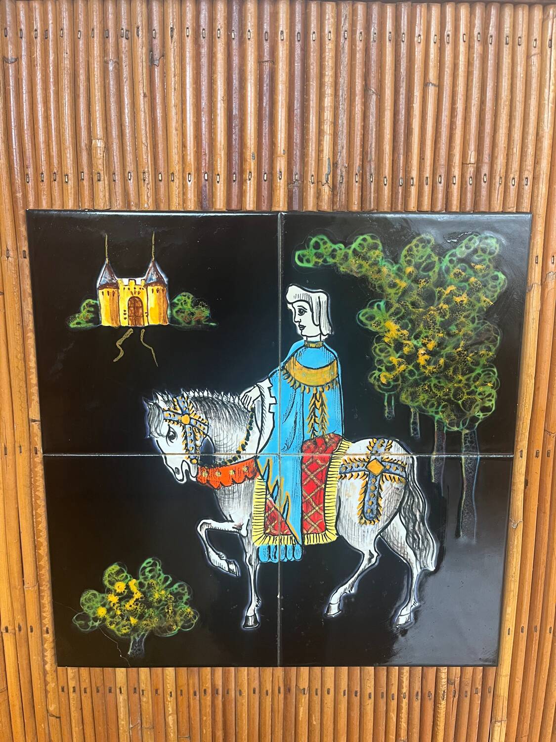 Enfilade en rotin Audoux et Minnet années 50