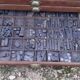 Printing cabinet 16 drawers with these lead letters