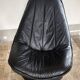 Black leather swivel chair, Artifort style