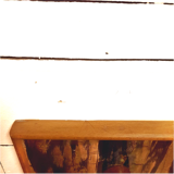 Vintage wooden coat hangers and glazed copper