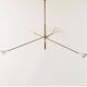 Articulated suspension with 3 arms, brass & metal, Italy - 1960