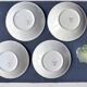 4 Gien "primefleur" hollow porcelain plates