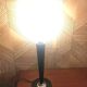 Black lacquered wood and white opaline lamp
