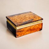 Boîte de vanité imitant l'albâtre de style Régence par Romano Bianchi, Italie, années 1970