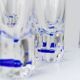 Set of 6 vintage royal blue transparent glass tumblers – Italian 1980s mid-century design