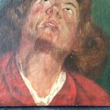 "portrait of man" oil on canvas signed mantovani 1918
