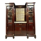 Empire style mahogany and gilded bronze display cabinet, circa 1880