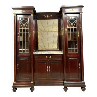 Buffet vitrine style Empire en acajou et bronzes dorés époque circa 1880