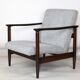 Light Grey Silver Armchair by Edmund Homa GFM-142, 1970s