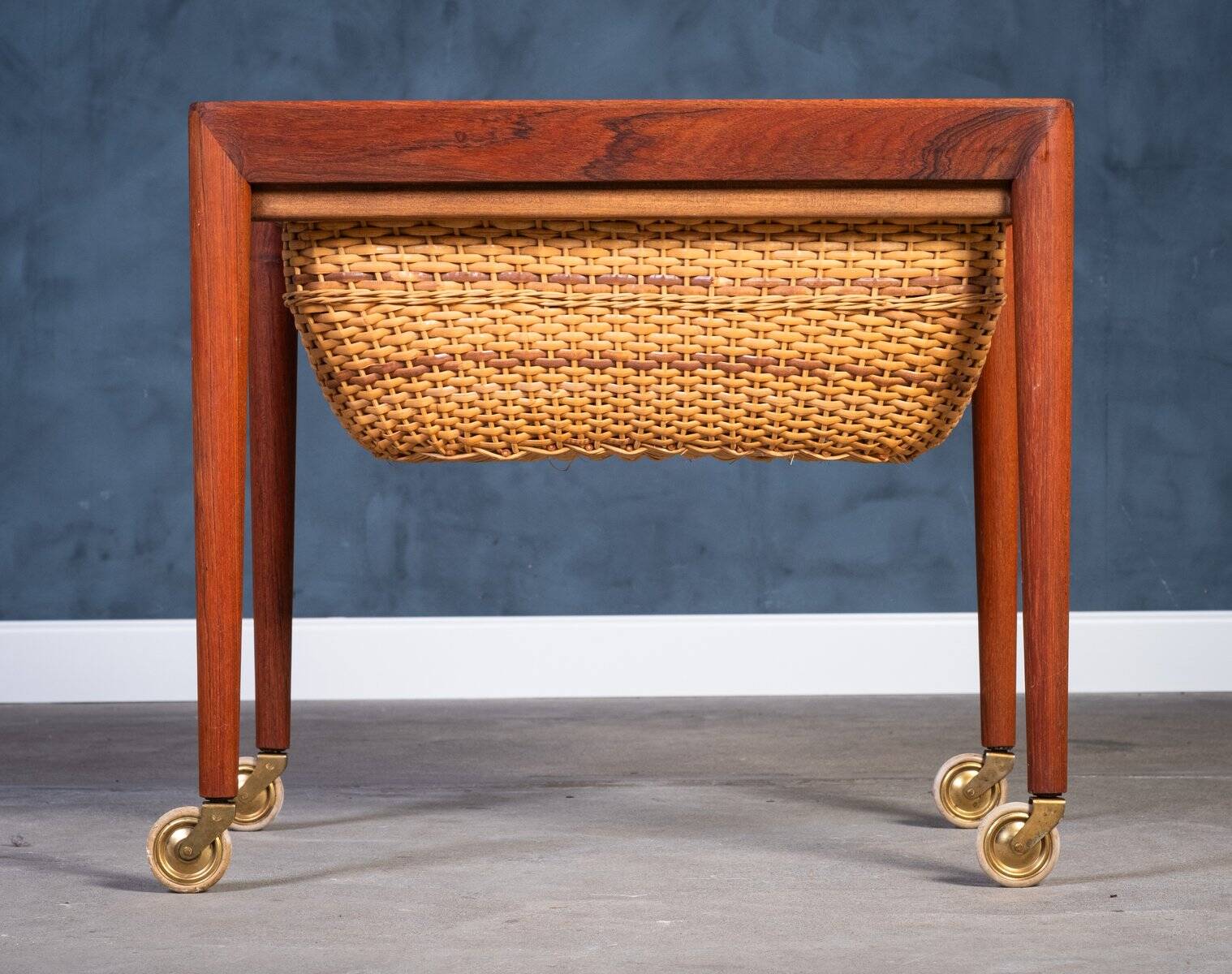 Vintage Sewing Table in Teak by Erik Severin Hansen for Haslev Møbelsnedkeri, 1960s