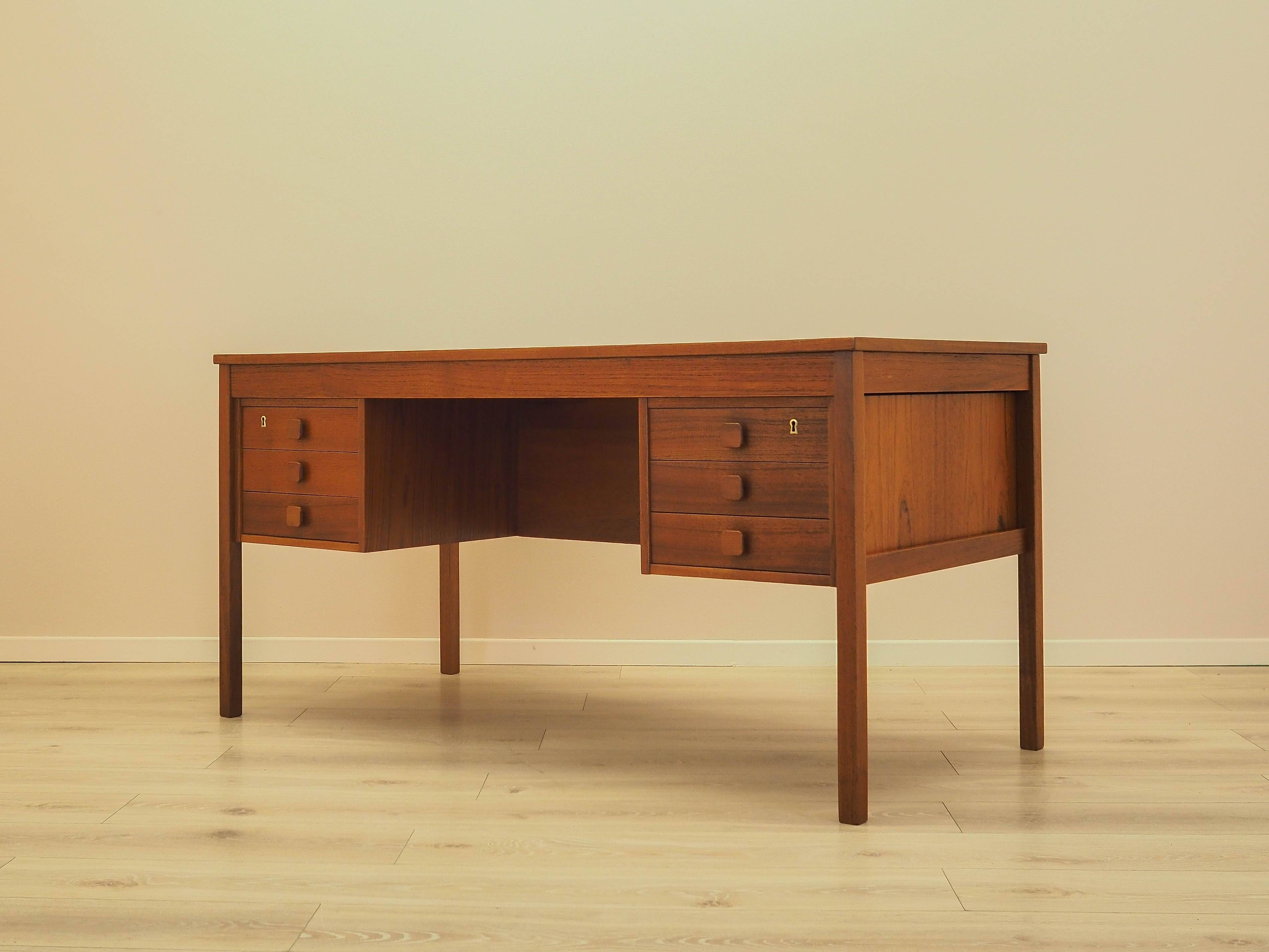 Teak desk with drawers, Denmark, 1960s