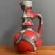 Red fat lava vase by Jopeko model 7201-21