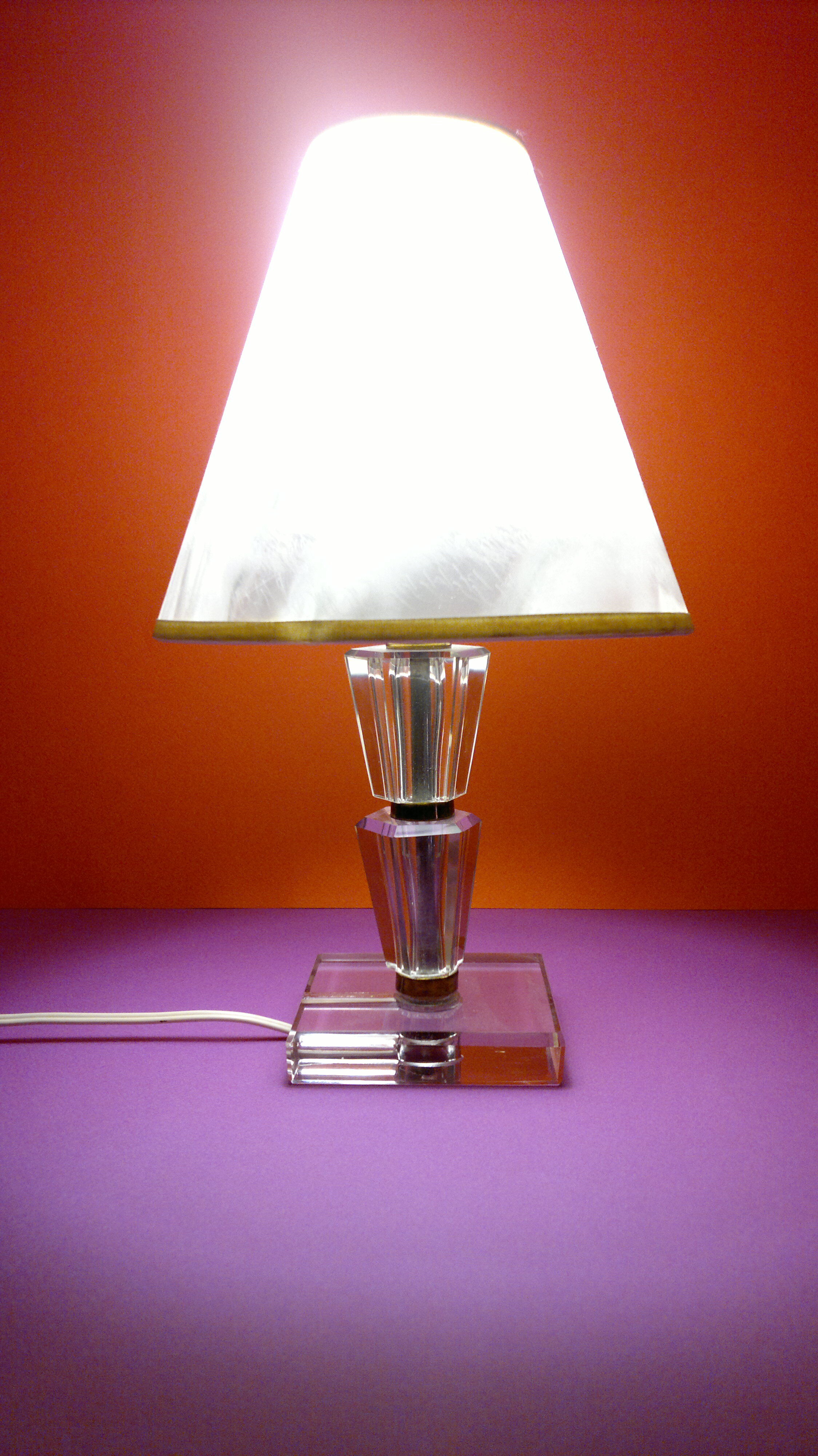 Lamp art deco crystal cut
