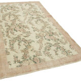 Handwoven anatolian beige carpet 147 cm x 246 cm